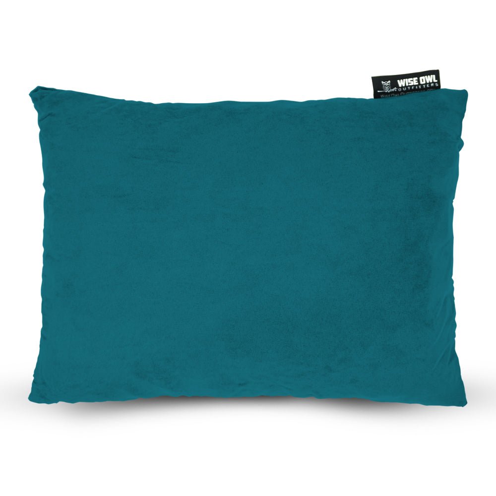 Backpacking outdoors can be more comfortable with a camping pillow.