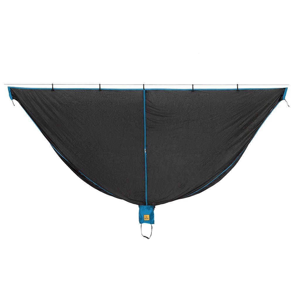 Use a hammock bug net to keep out mosquitos while camping.