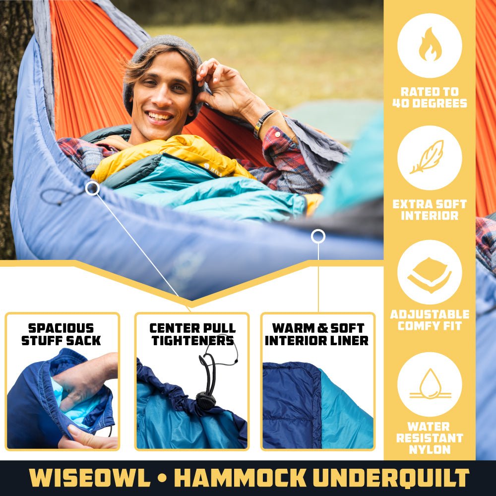 Hammock underquilts will keep you warm while backpacking.