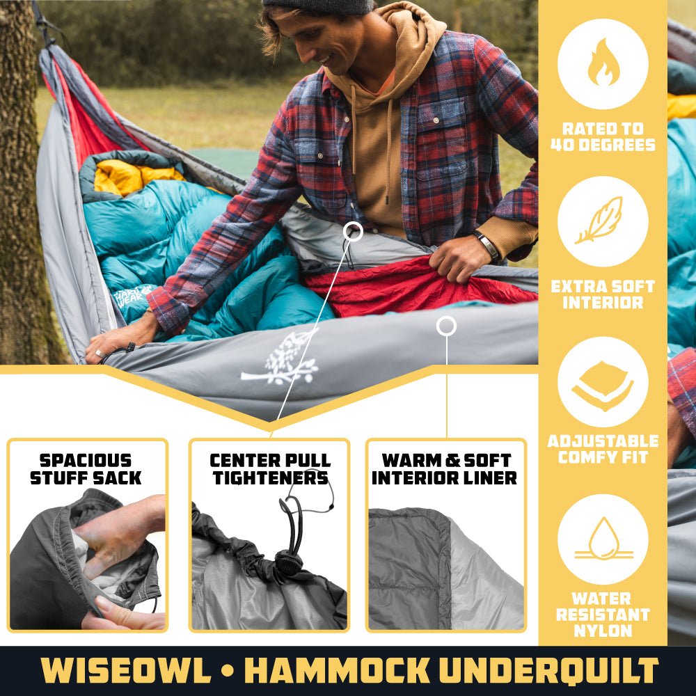 Backpacking in winter is easier with a hammock underquilt.