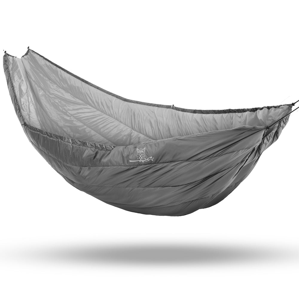 Keep warm while camping with a hammock underquilt.