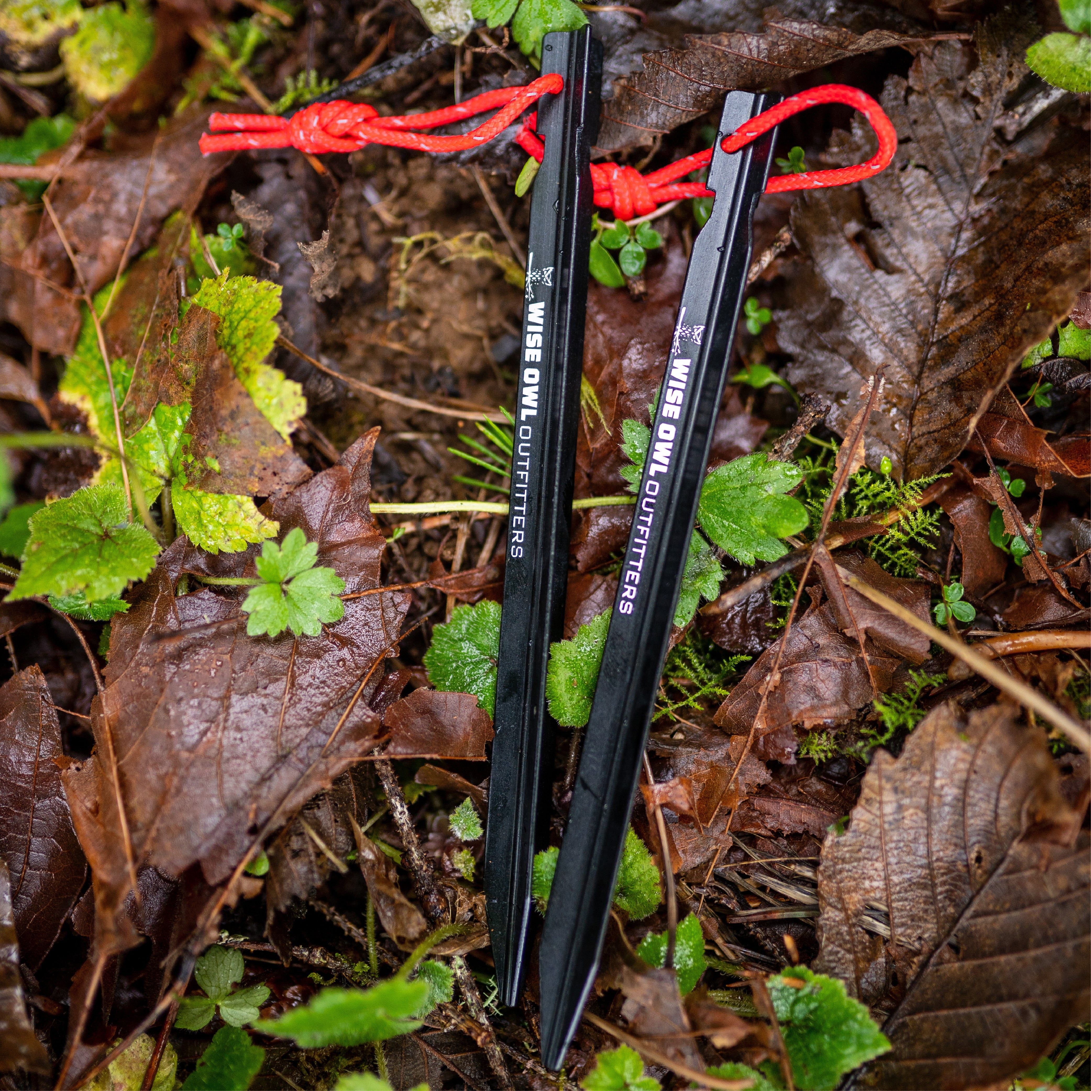 Waterproof hammock tarp stakes help keep the hammock tarp safe and secure.