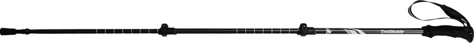 TrailBuddy CF pole fully extended, adjustable up to 54 inches