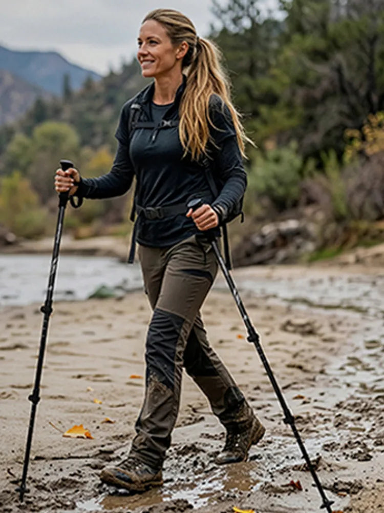 Hiking with TrailBuddy CF trekking poles