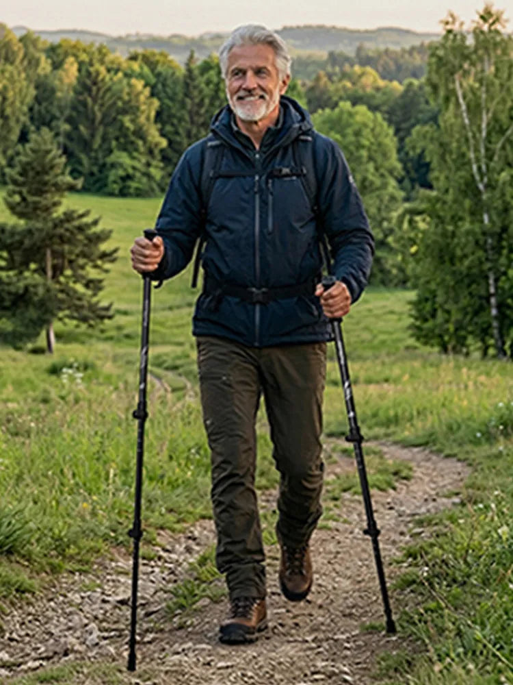 Hiking with TrailBuddy CF trekking poles