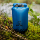 Blue Dry Bag against grass