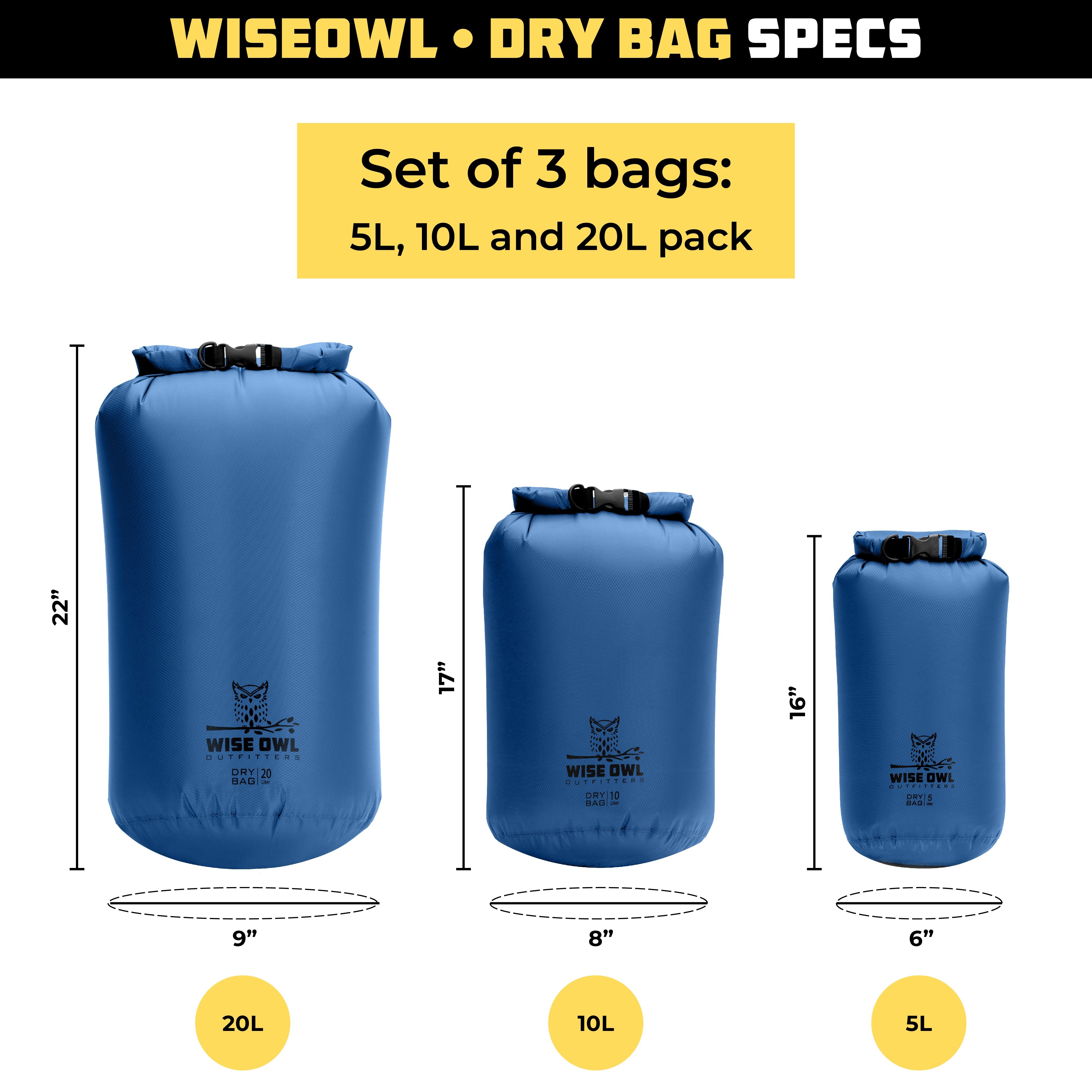 Blue Dry Bag Set