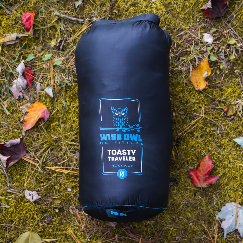Use a camping blanket while hiking to keep yourself warm.