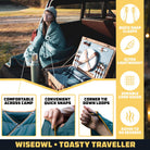 Use our camping blanket on cold nights to stay warm.